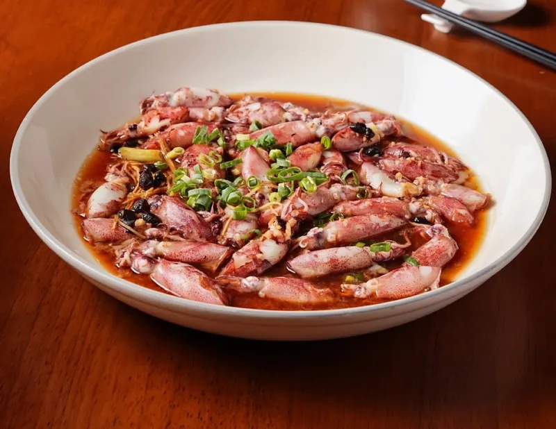 豉汁澎湖小卷,時令海鮮料理